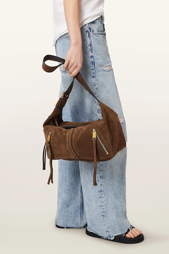 AllSaints hobo kabelka dámská semišová JEAN W377XE