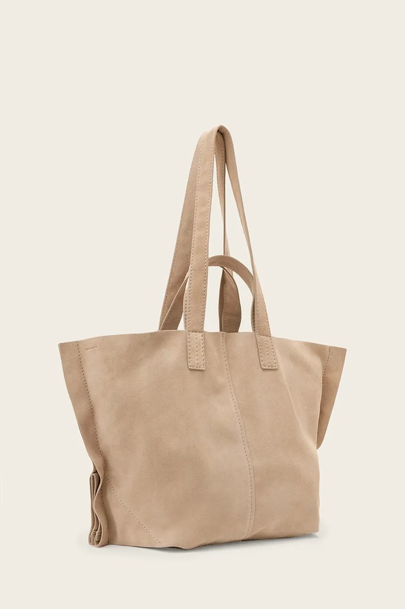 AllSaints geantă shopper pentru femei, din piele LUTECE W357XE bej AW26