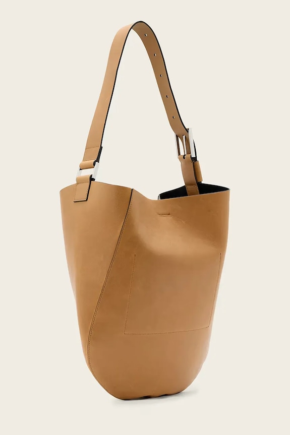 AllSaints kabelka typu tote dámska kožená LUNA W349XE hnedá AW26