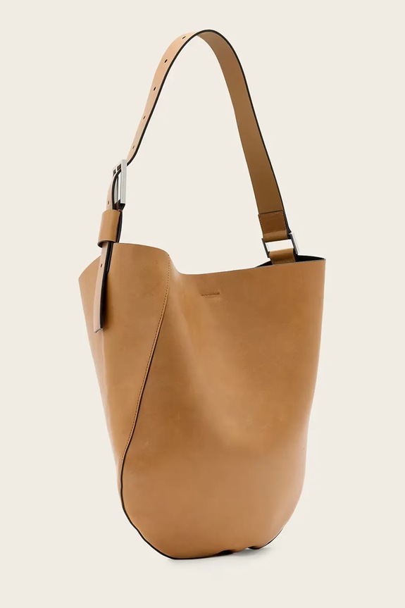 Doplnky AllSaints kabelka typu tote dámska kožená LUNA W349XE hnedá