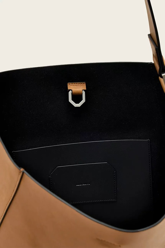 AllSaints kabelka typu tote dámska kožená LUNA hnedá W349XE