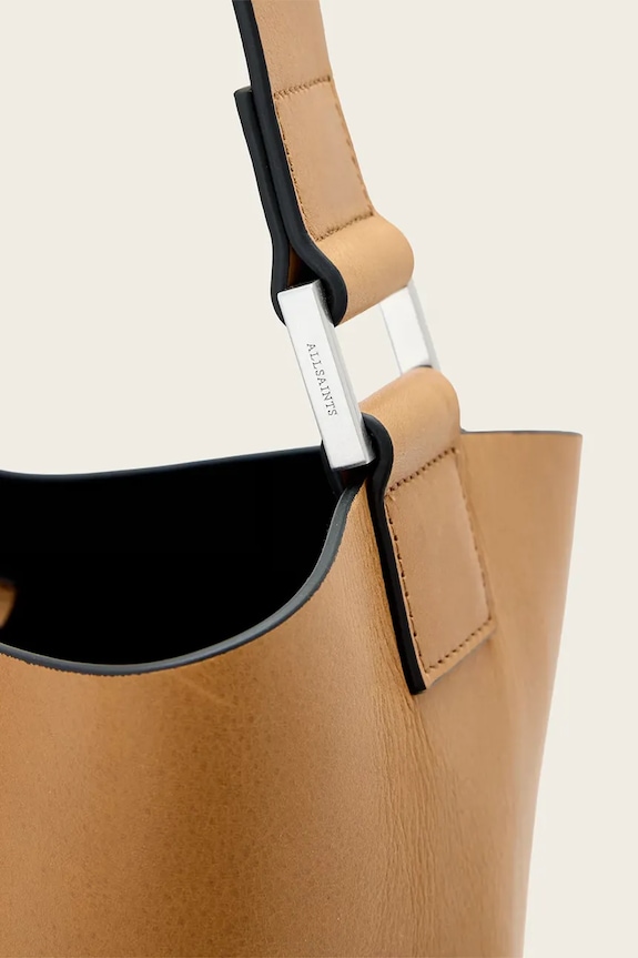 AllSaints kabelka typu tote dámska kožená LUNA W349XE hnedá