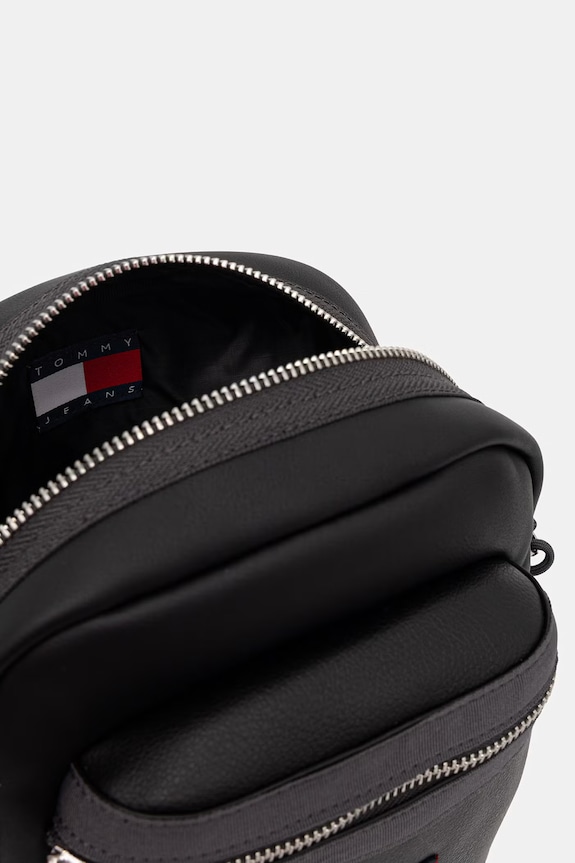 Tommy Jeans saszetka męska z imitacji skóry AM0AM14334 czarny
