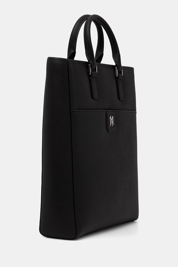 Karl Lagerfeld torba za muškarce kožna K/MONOGRAM B1M30208 crna AW26