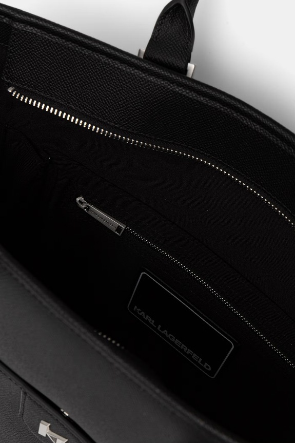 Karl Lagerfeld torba za muškarce kožna K/MONOGRAM B1M30208 crna