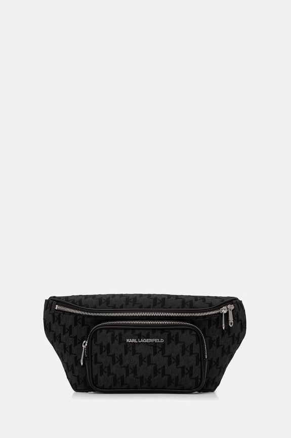 Karl Lagerfeld torba oko struka za muškarce K/MONOGRAM crna B3M30250