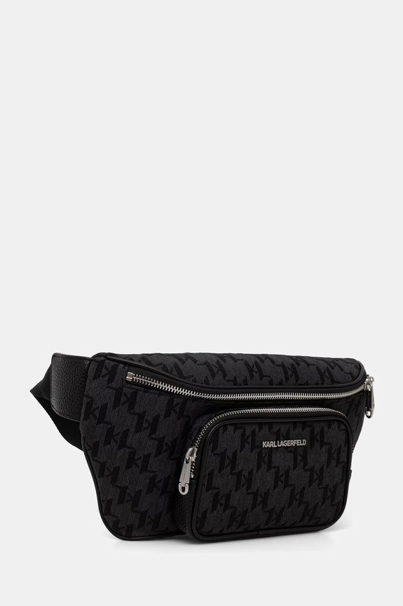 Karl Lagerfeld torba oko struka za muškarce K/MONOGRAM B3M30250 crna AW26