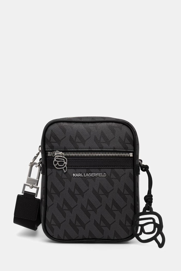 Karl Lagerfeld mala torba za muškarce od imitacije kože K/IKON crna B3M30258
