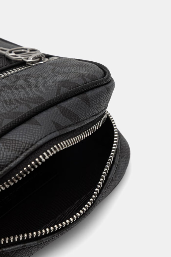 Karl Lagerfeld mala torba za muškarce od imitacije kože K/IKON B3M30258 crna