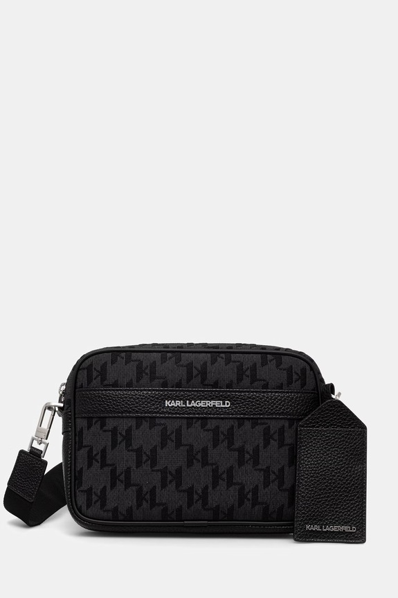 Karl Lagerfeld mala torba za muškarce K/MONOGRAM crna B3M30249