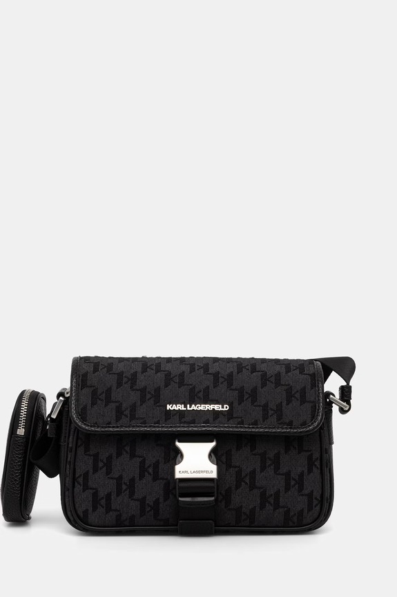 Karl Lagerfeld mala torba za muškarce od imitacije kože K/MONOGRAM crna B3M30294