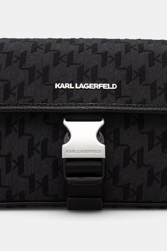 Karl Lagerfeld mala torba za muškarce od imitacije kože K/MONOGRAM crna B3M30294