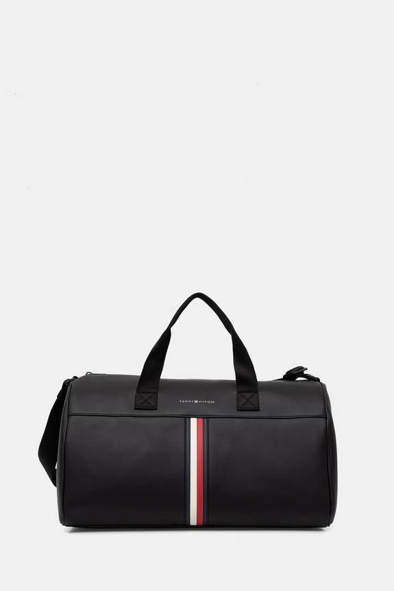 Tommy Hilfiger cestovná taška pánska z imitácie kože čierna AM0AM14519