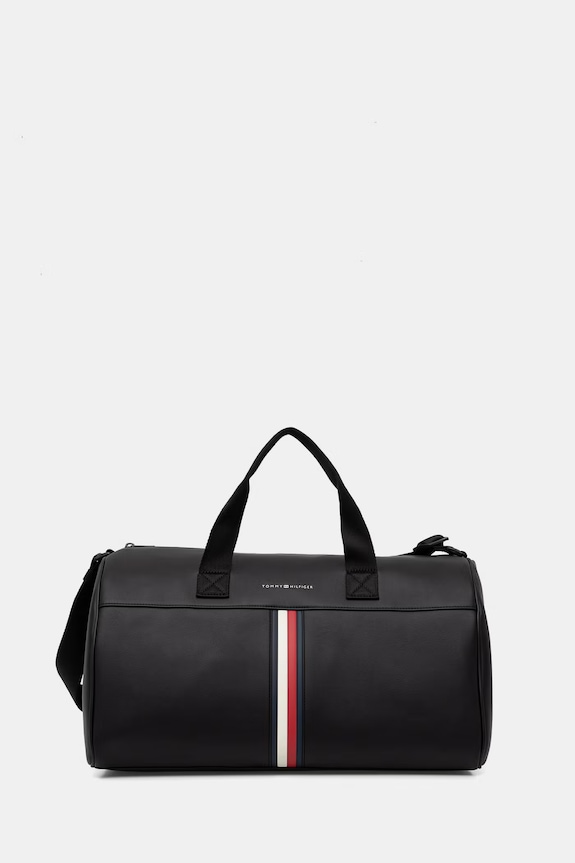 Tommy Hilfiger cestovní taška pánská z imitace kůže černá AM0AM14519
