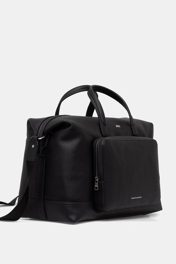 Tommy Hilfiger torba podróżna męska z imitacji skóry AM0AM14436 czarny AW26