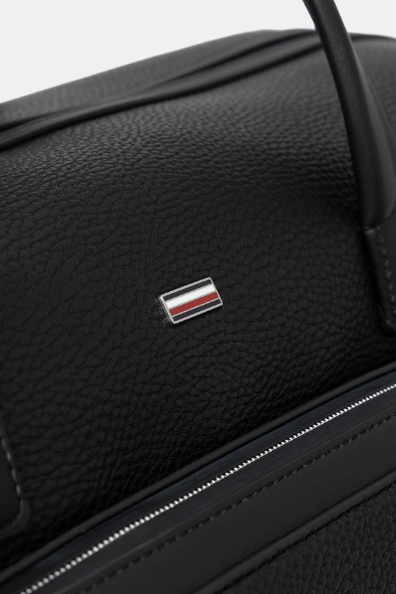 Tommy Hilfiger torba podróżna męska z imitacji skóry czarny AM0AM14436