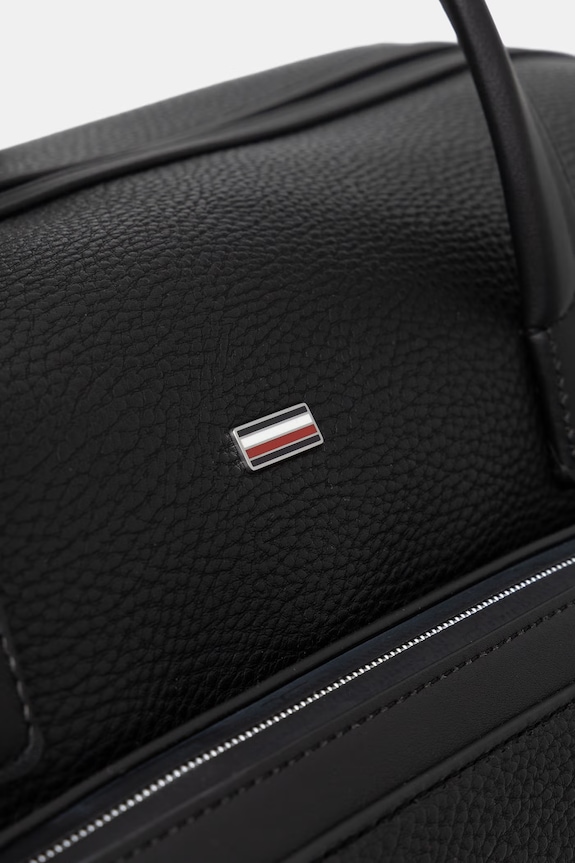 Tommy Hilfiger torba podróżna męska z imitacji skóry czarny AM0AM14436