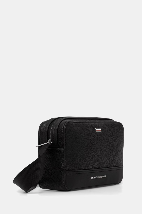Tommy Hilfiger taštička pánská z imitace kůže AM0AM14435 černá AW26
