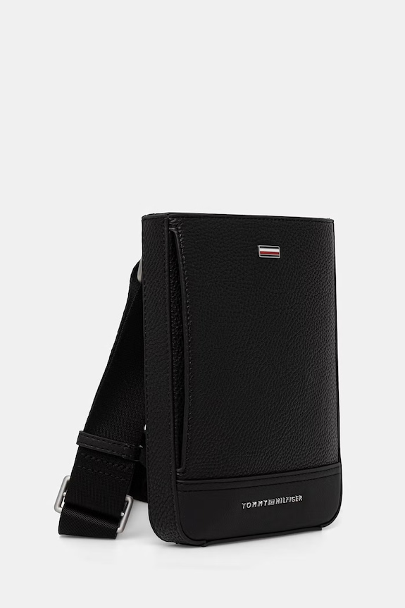 Tommy Hilfiger taštička pánská z imitace kůže AM0AM14434 černá AW26