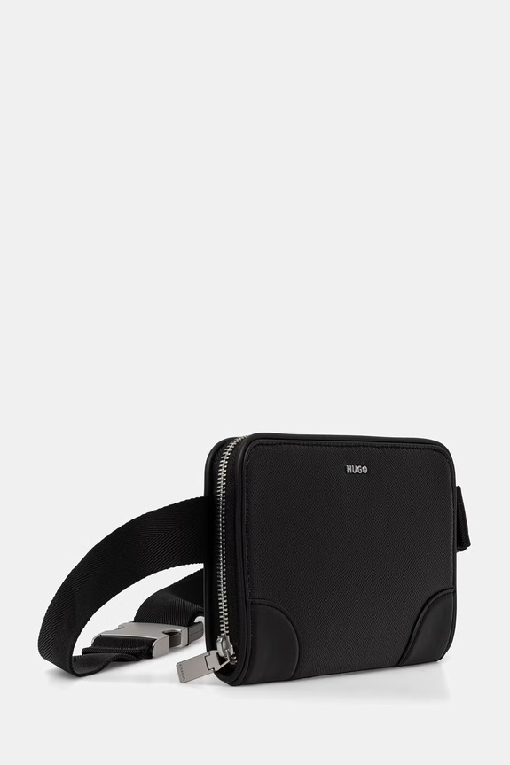 HUGO saszetka męska skórzana GO-BAG CROSSOVER 50569846 czarny AW26