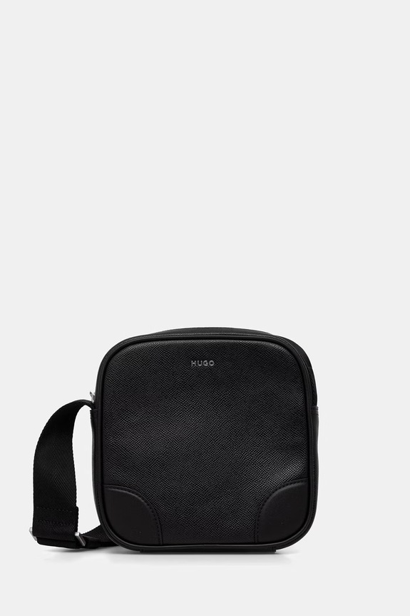 HUGO φάκελος ανδρικός δερμάτινος GO-BAG NS μαύρο 50568270