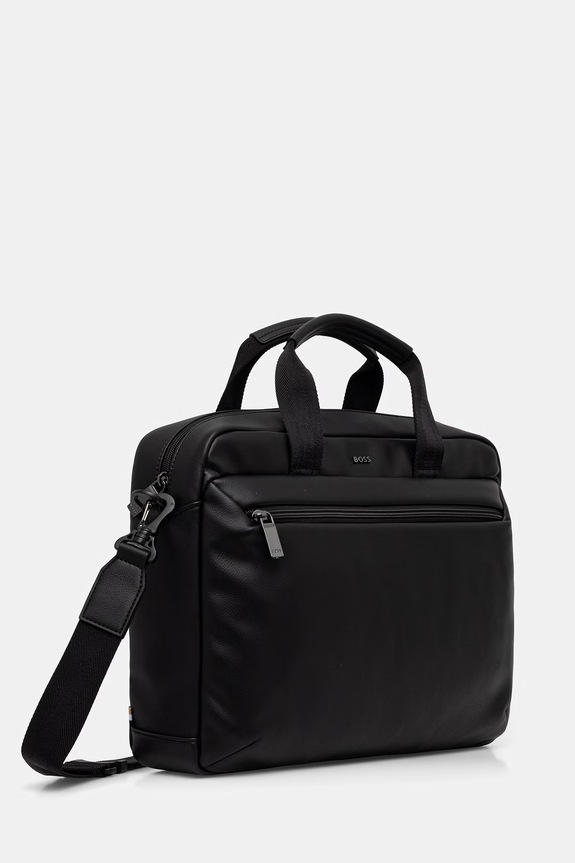 BOSS torba za laptop za muškarce od imitacije kože Jace_Doc Case 50567865 crna AW26