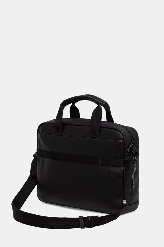 Dodaci BOSS torba za laptop za muškarce od imitacije kože Jace_Doc Case 50567865 crna
