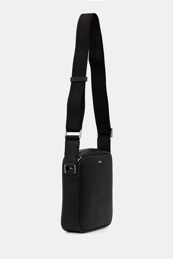 BOSS φάκελος ανδρικός δερμάτινος Northon_NS Zip 50567390 μαύρο AW26