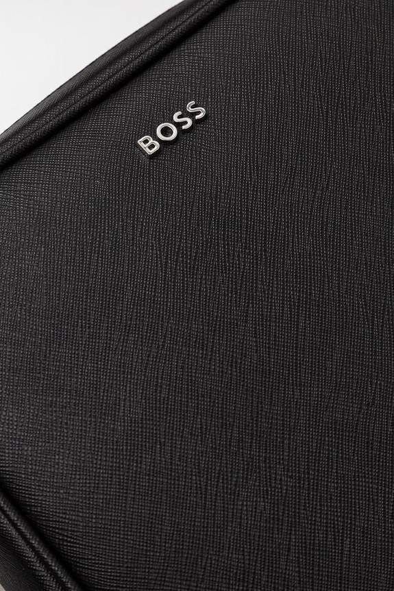 BOSS φάκελος ανδρικός δερμάτινος Northon_NS Zip μαύρο 50567390