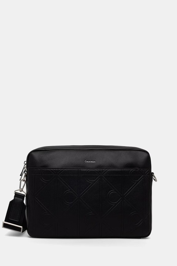 Calvin Klein torba męska z imitacji skóry czarny LV04D3526G