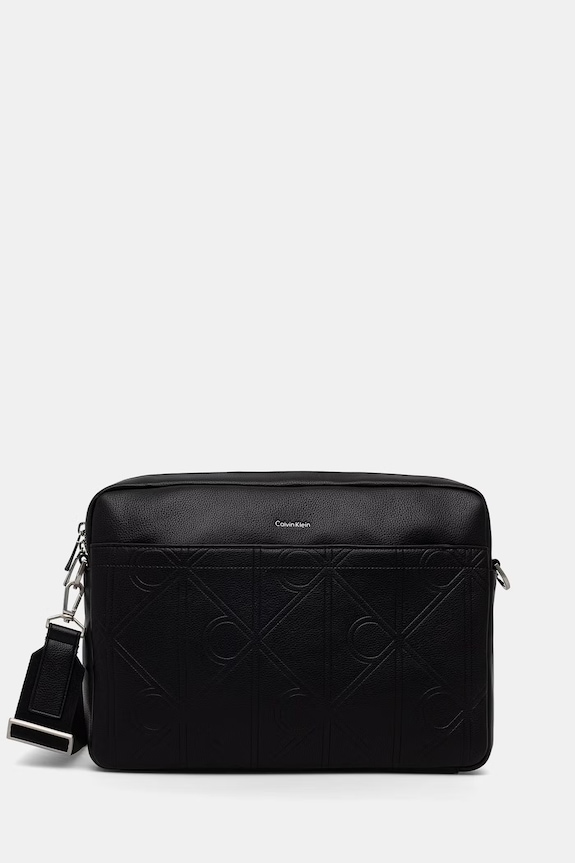 Calvin Klein torba męska z imitacji skóry czarny LV04D3526G