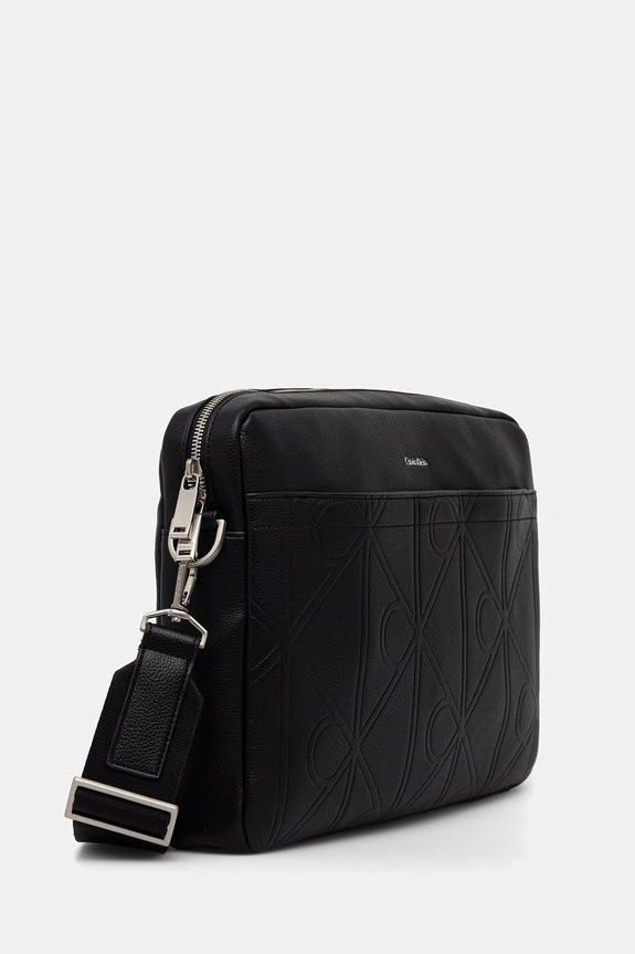 Calvin Klein torba męska z imitacji skóry LV04D3526G czarny AW26