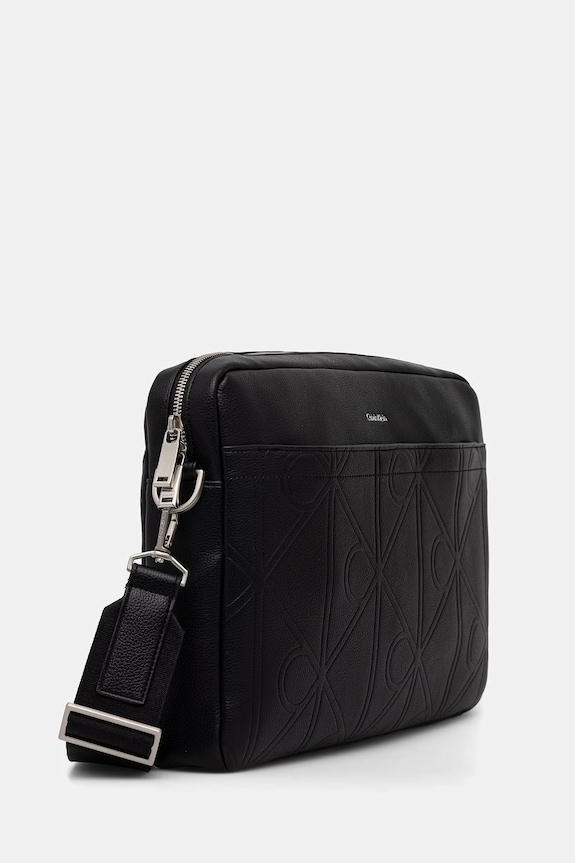 Calvin Klein torba męska z imitacji skóry LV04D3526G czarny AW26