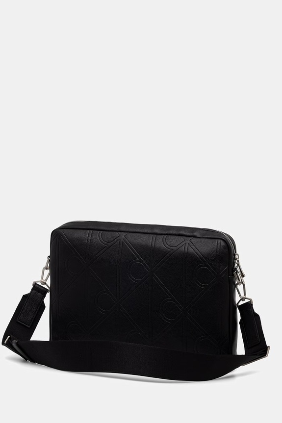 Calvin Klein torba męska z imitacji skóry czarny LV04D3526G