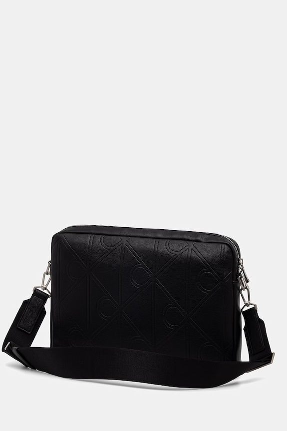 Calvin Klein torba męska z imitacji skóry czarny LV04D3526G