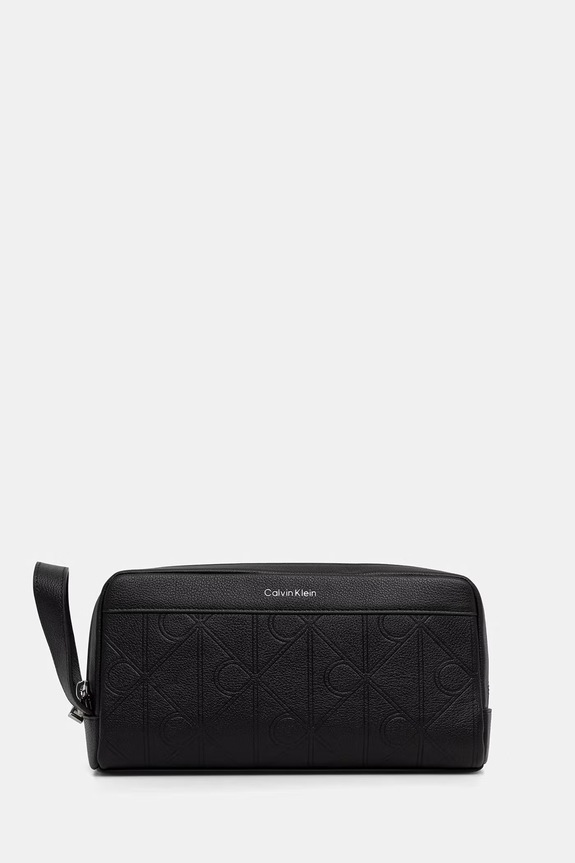Calvin Klein kosmetyczka męska skórzana czarny LV04D1219G