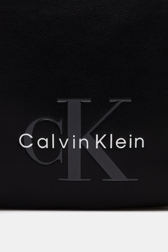 Akcesoria Calvin Klein saszetka męska z imitacji skóry LV04D3449G czarny