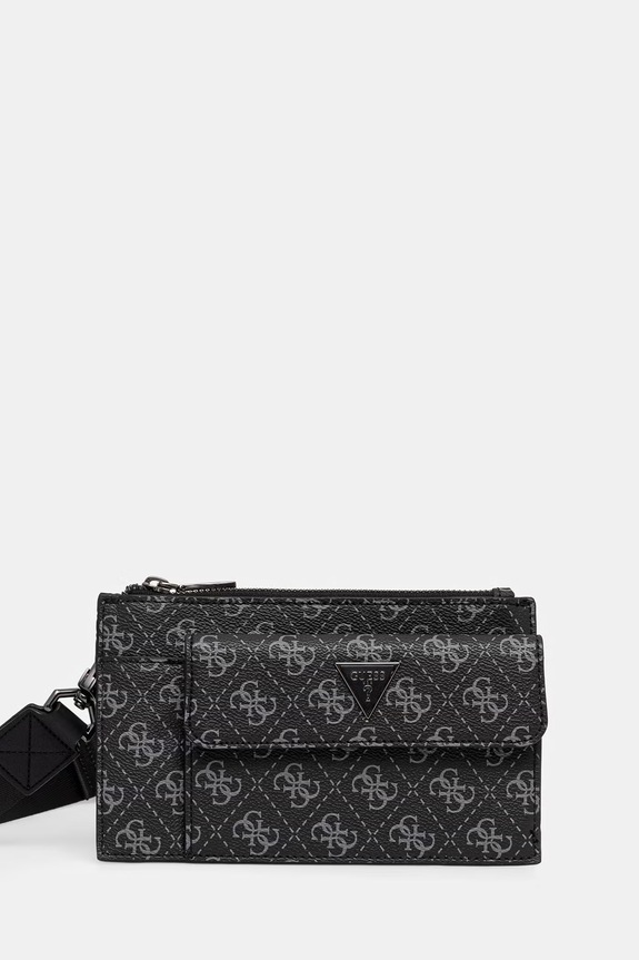 Guess mala torba za muškarce od imitacije kože MILANO crna HMMILO.P6391