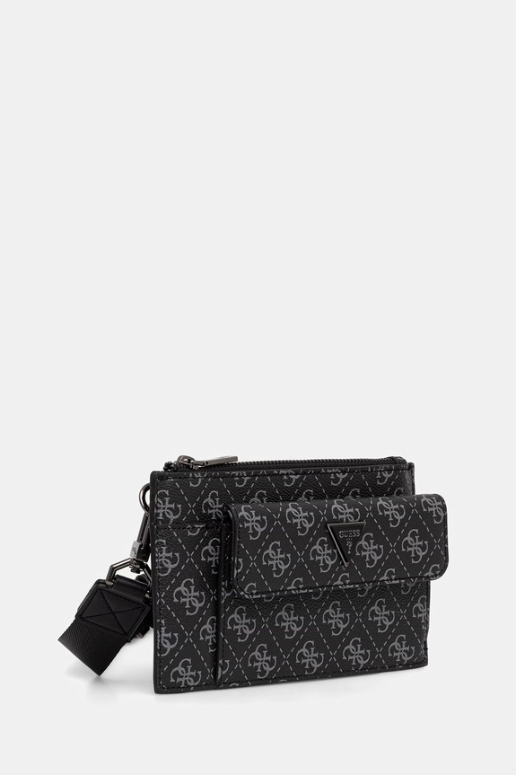 Guess mala torba za muškarce od imitacije kože MILANO HMMILO.P6391 crna AW26