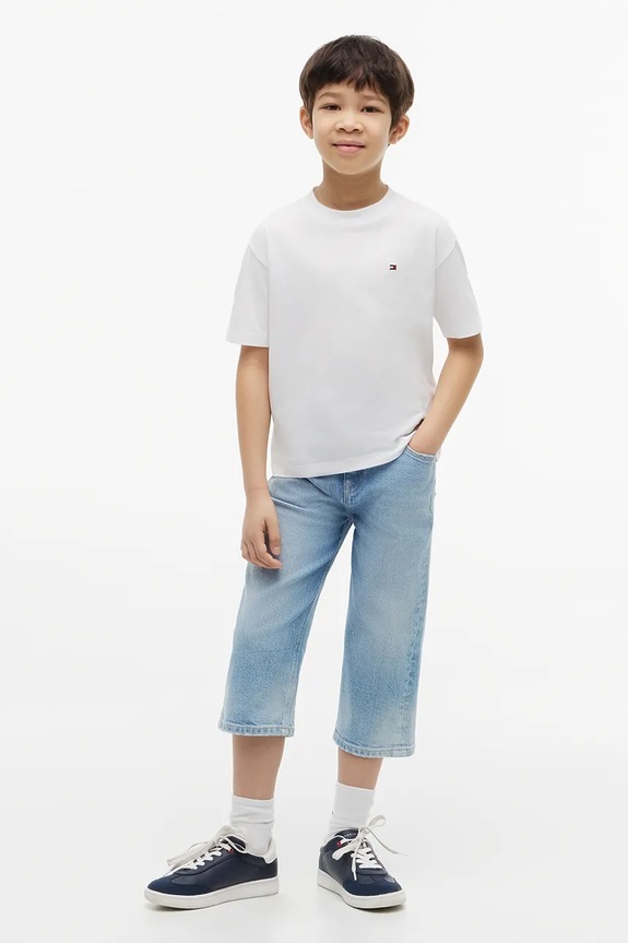 Tommy Hilfiger T-shirt dziecięcy bawełniany KB0KB10547.80.122.9BY2 biały