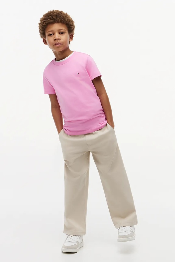 Tommy Hilfiger tričko dětské bavlněné růžová KB0KB06879.104.122.9BY2