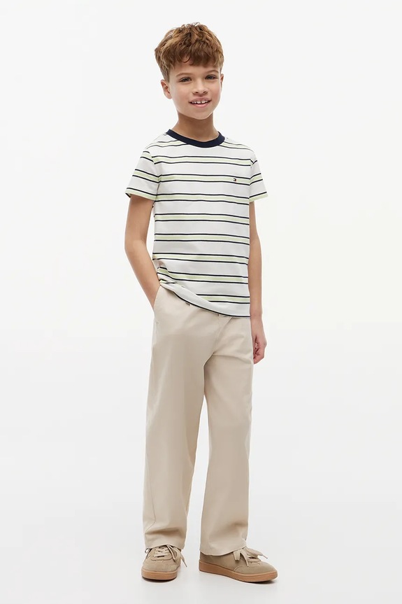 Tommy Hilfiger tričko detské bavlnené biela KB0KB06879.128.176.9BY2