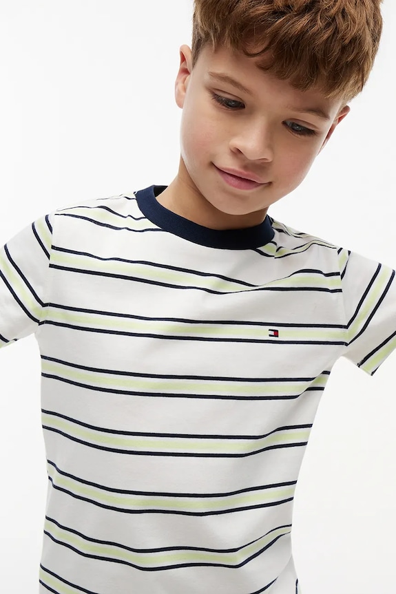 Tommy Hilfiger tričko detské bavlnené KB0KB06879.128.176.9BY2 biela