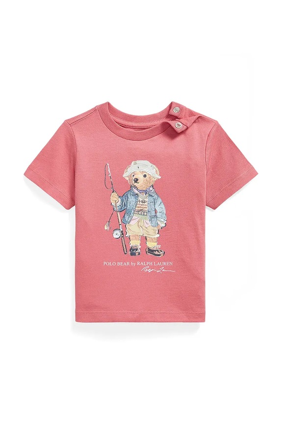 Polo Ralph Lauren t-shirt βρεφικό βαμβακερό ροζ 320B18890001