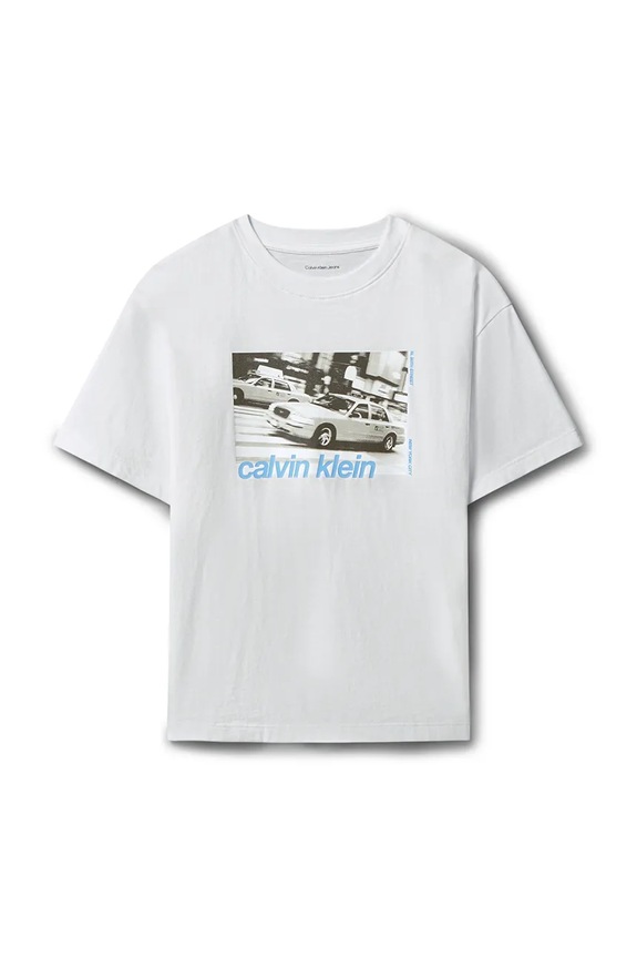 Calvin Klein Jeans tričko dětské bavlněné LVCKTJA44B.128.176.9BY2 bílá AW26