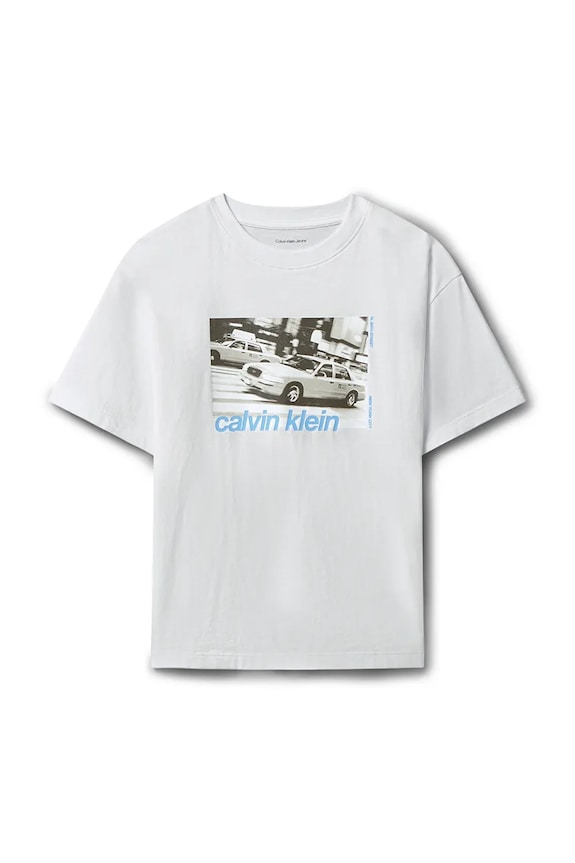 Calvin Klein Jeans tričko dětské bavlněné LVCKTJA44B.128.176.9BY2 bílá AW26