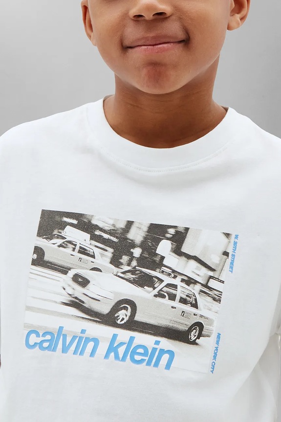Calvin Klein Jeans tričko dětské bavlněné LVCKTJA44B.128.176.9BY2 bílá