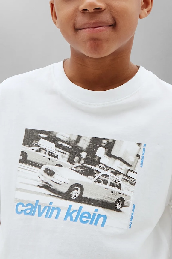 Calvin Klein Jeans tričko dětské bavlněné LVCKTJA44B.128.176.9BY2 bílá