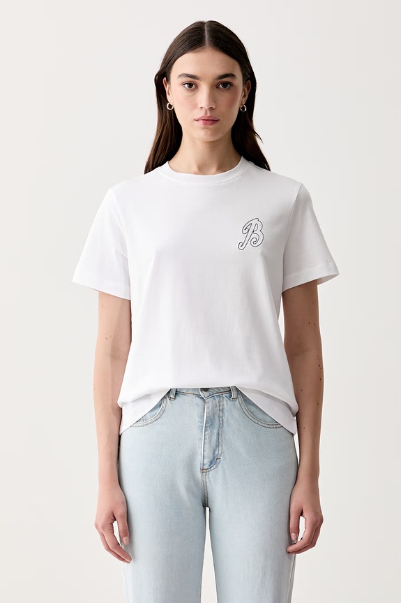 Barbour T-shirt damski bawełniany z elastanem Rosalie biały LTS0730