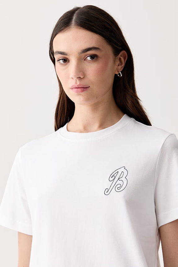 Barbour T-shirt damski bawełniany z elastanem Rosalie biały LTS0730